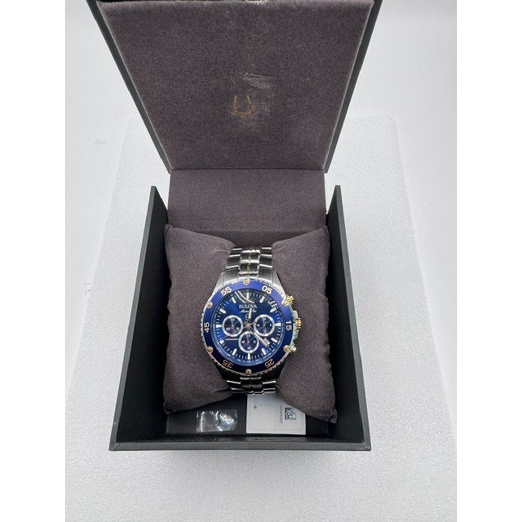 NEW RARE Bulova Men's Marine Star Two-Tone Watch 98B400