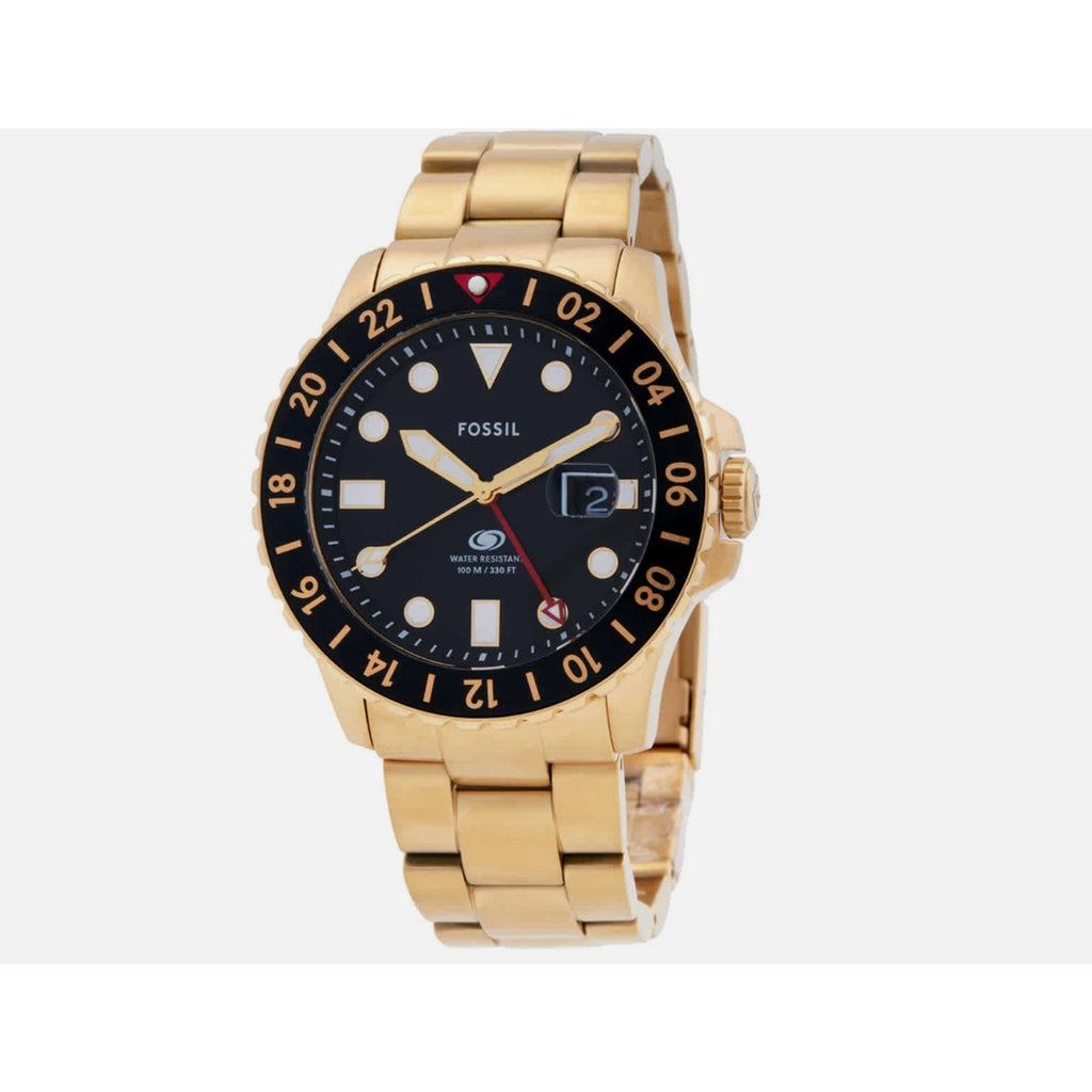 Fossil Blue Gmt Black Dial Men's Watch FS5990 New no tags