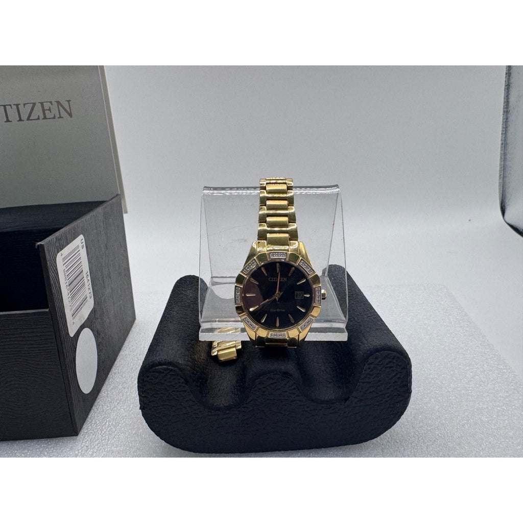 Citizen EW2652-55E Women's Eco-Drive Stainless Steel Black Dial Watch