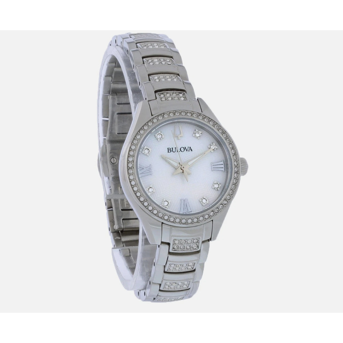 Bulova Women's Crystal MOP Dial Quartz Watch 96L311