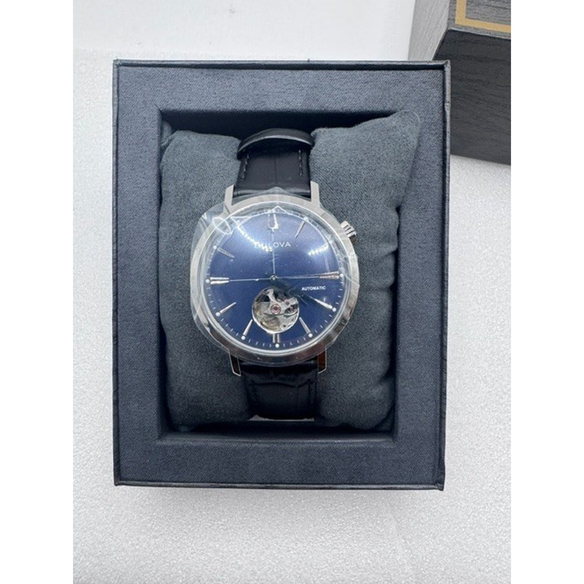Bulova Aerojet Open Heart Automatic Blue Dial 38mm Classic Men's Watch 96A342