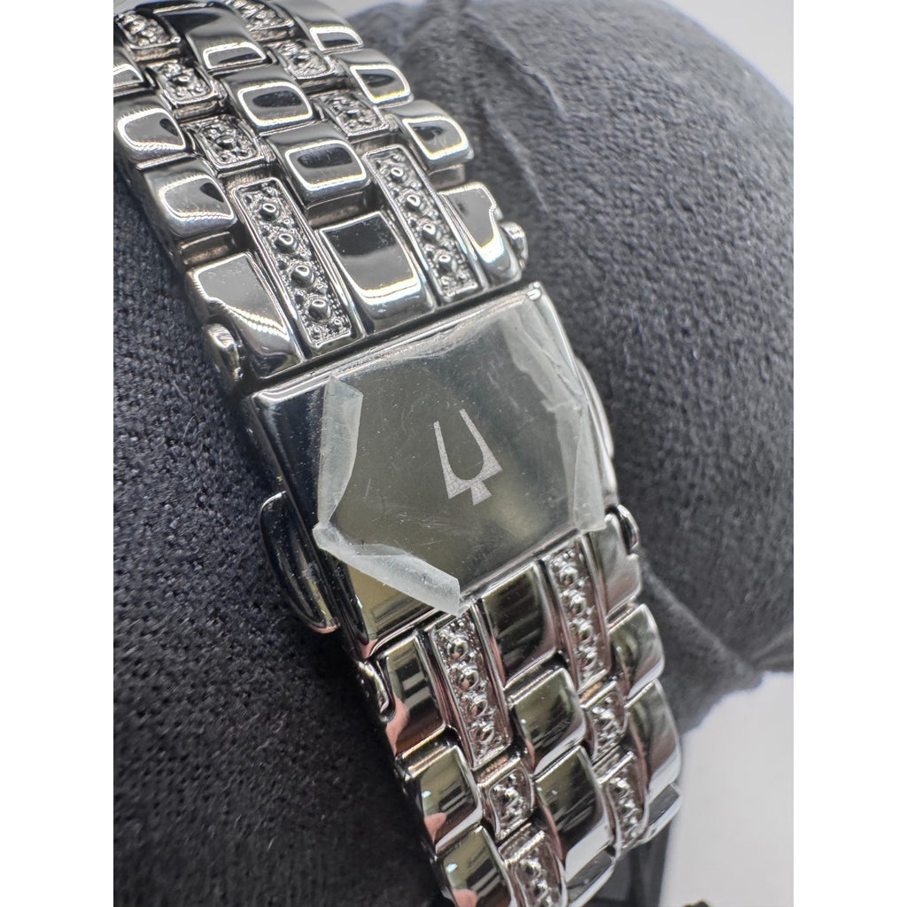 Bulova Ladies Phantom Quartz Crystal Blue Dial Watch - 96L276 NEW