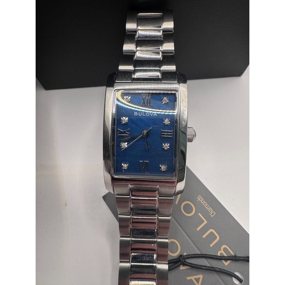 Bulova Classic 96P262 Diamond Blue Dial Stainless Steel Women's Watch