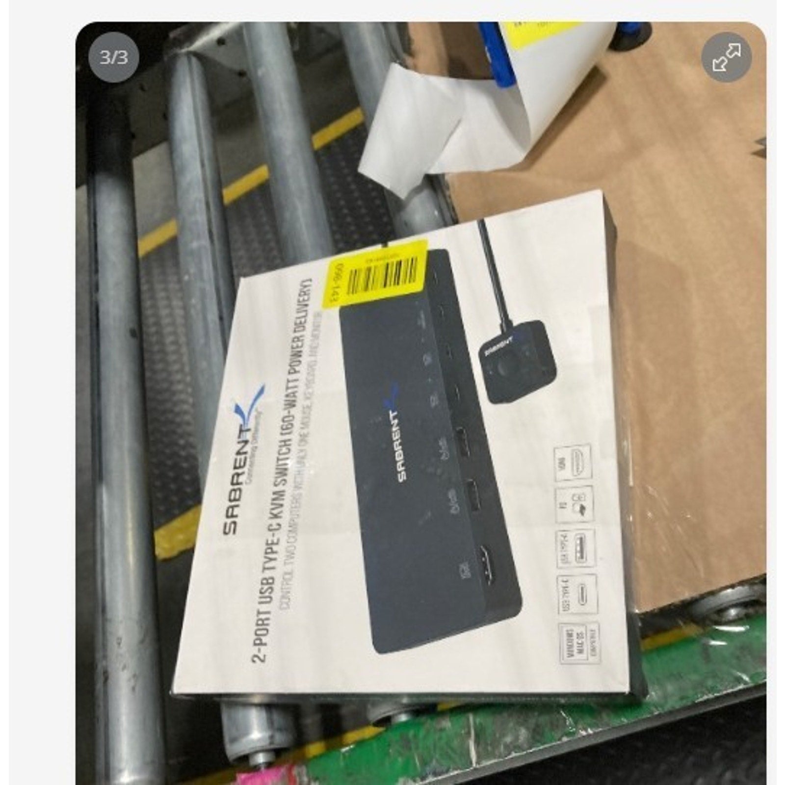 SABRENT 2 Port USB Type C KVM Switch with 60 Watt Power Delivery Option