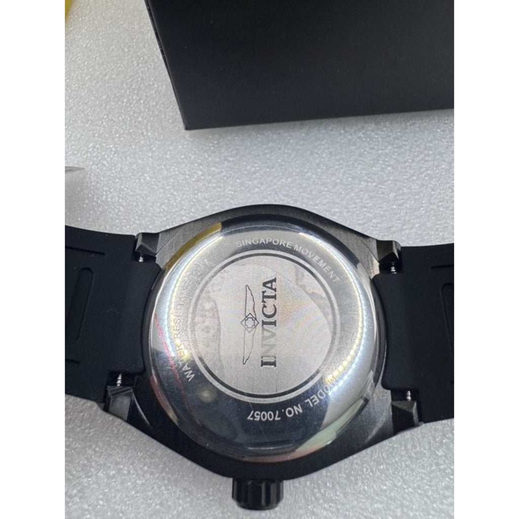 Invicta Speedway Rim Men's Watch - 46mm 70057 Black W/Black Silicone Band New