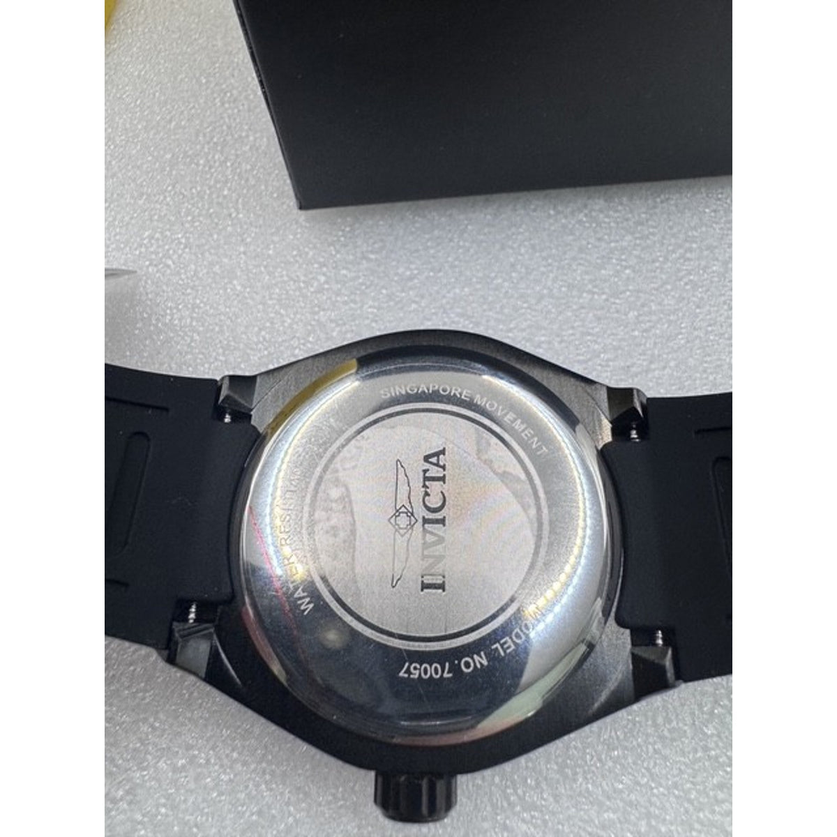 Invicta Speedway Rim Men's Watch - 46mm 70057 Black W/Black Silicone Band New