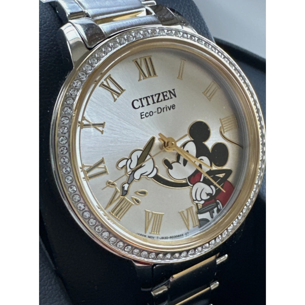 DISNEY Mickey Mouse Ladies' Watch CITIZEN Eco-Drive FE7044-52W New in Box