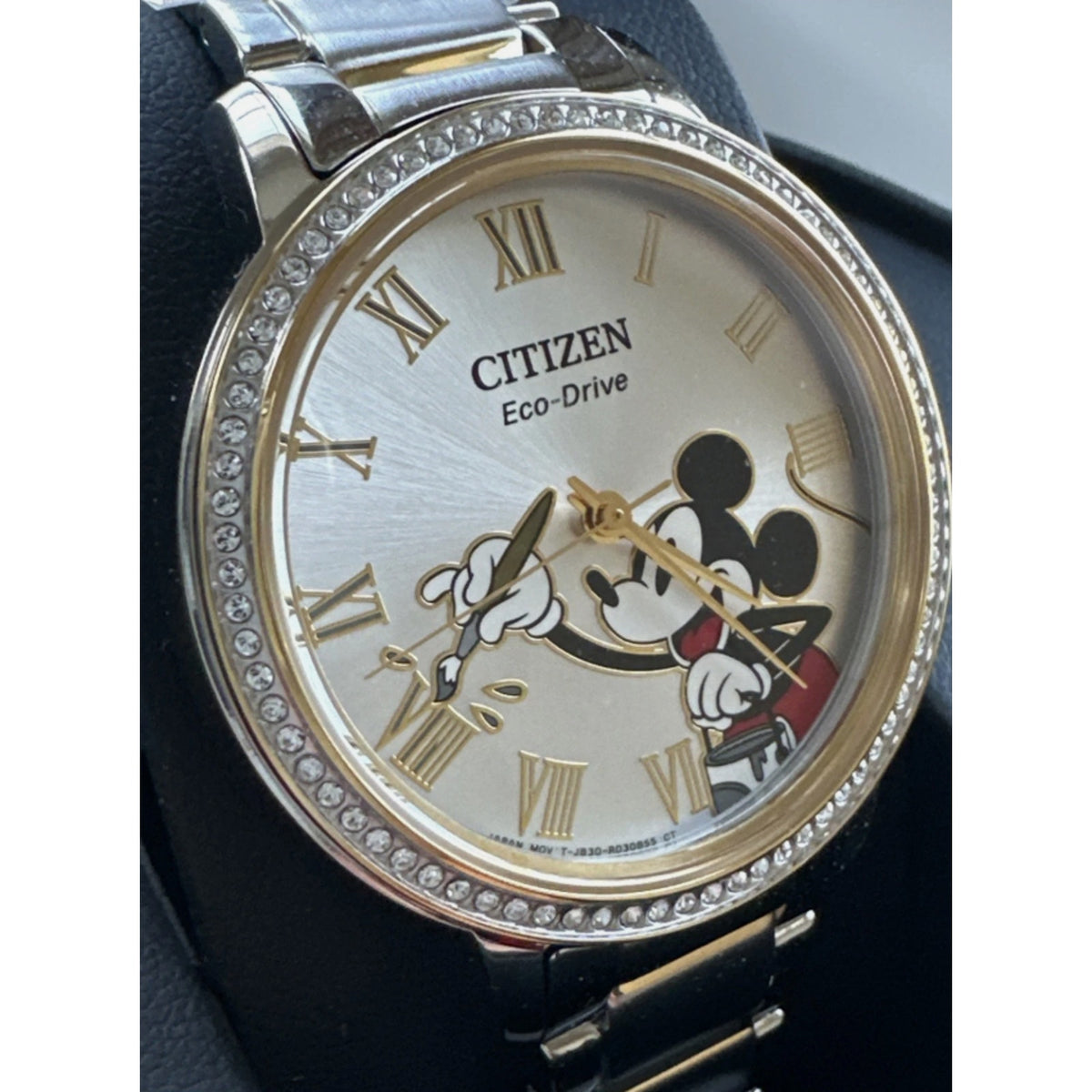 DISNEY Mickey Mouse Ladies' Watch CITIZEN Eco-Drive FE7044-52W New in Box