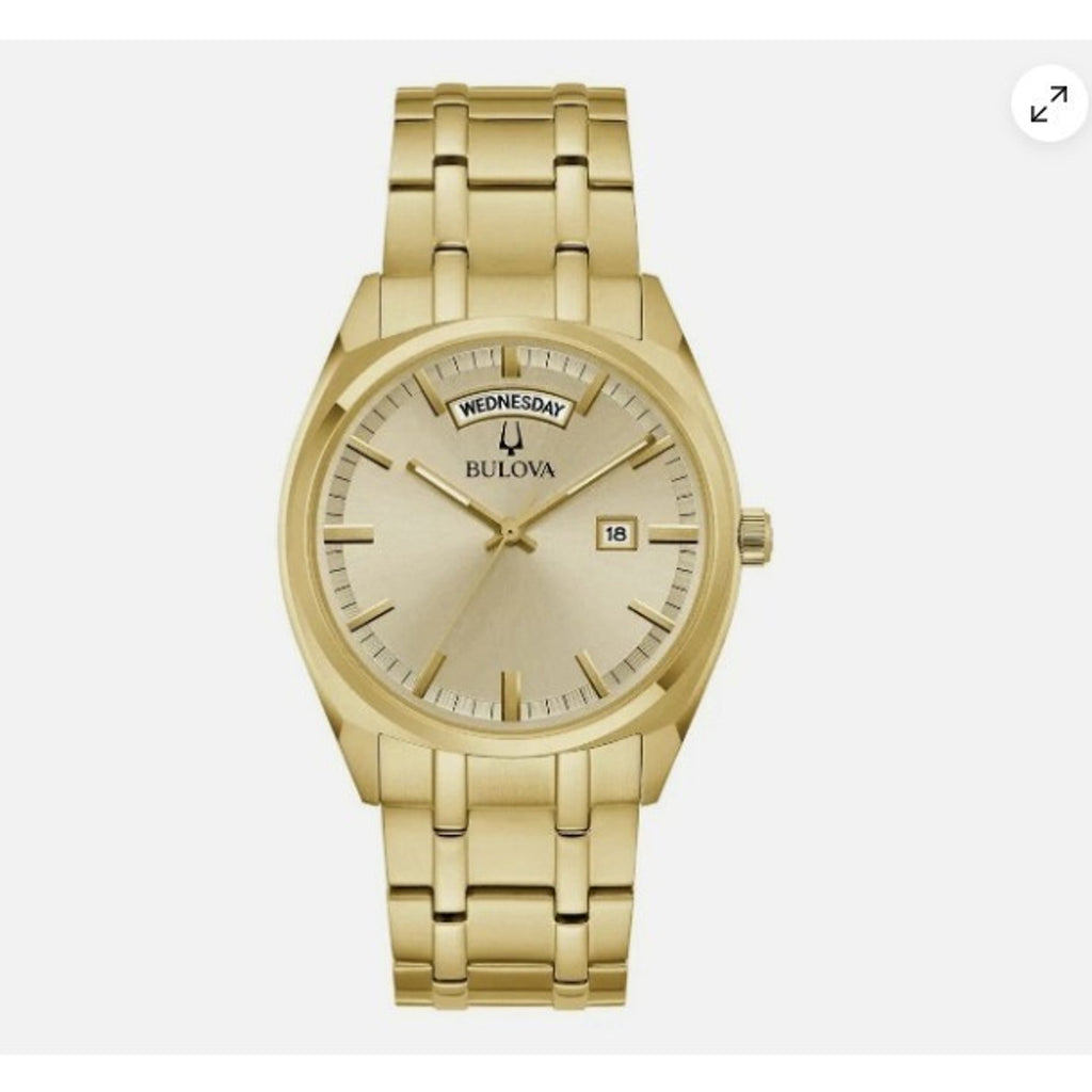 1 Bulova Surveyor 97C115 Gold Stainless Steel Mens Presidential 40mm Watch