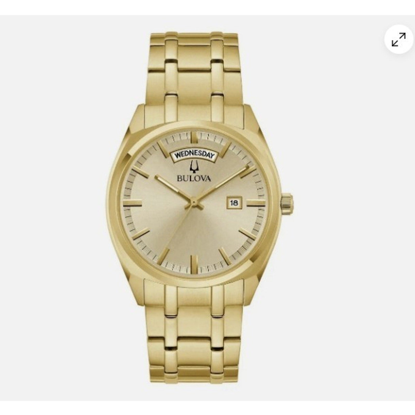 1 Bulova Surveyor 97C115 Gold Stainless Steel Mens Presidential 40mm Watch