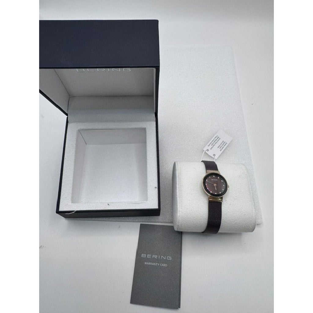 Bering Classic 10124-265 Brown MOP Dial Rose Gold Tone Bracelet Women’s Watch