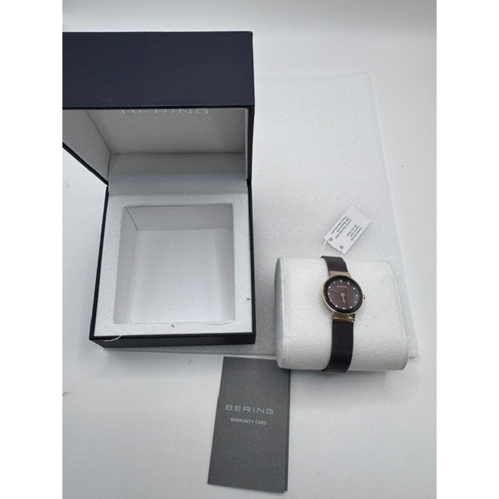 Bering Classic 10124-265 Brown MOP Dial Rose Gold Tone Bracelet Women’s Watch