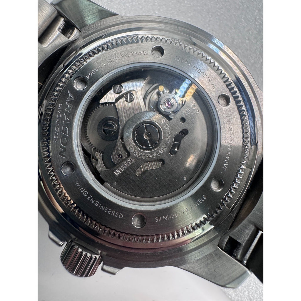 Aragon A064 ORANGE Divemaster Automatic 45mm NEW set