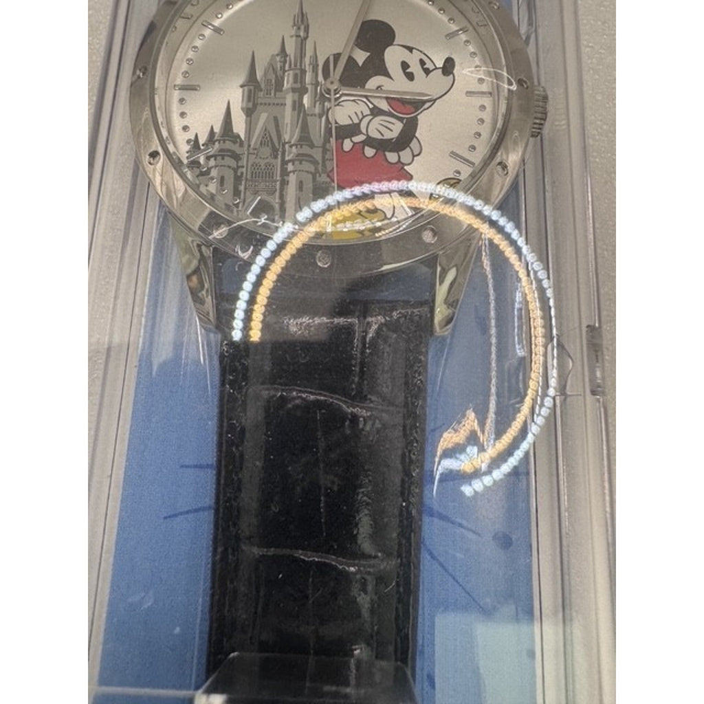 Disney Walt Disney World Limited Release Mickey Mouse Castle Watch Black Leather