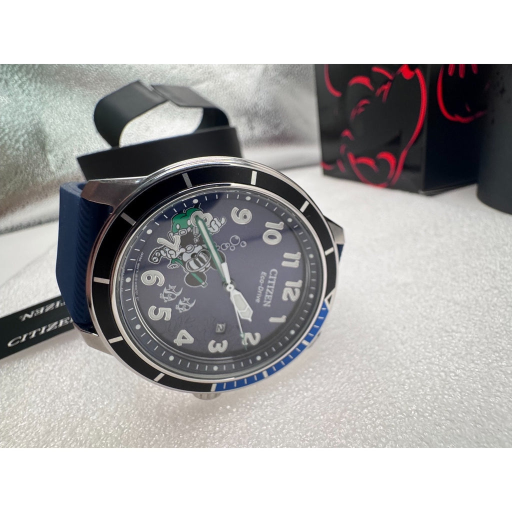 Citizen AW1529-81W Disney Mickey Mouse Eco-Drive Blue Dial Stainless Men's Watch