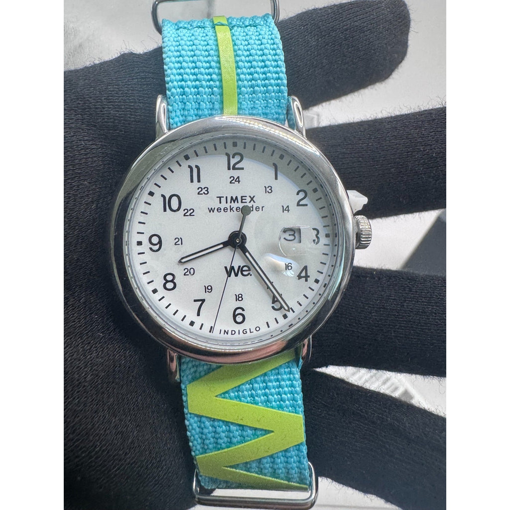 Timex Weekender 40mm Blue strap White Dial Men's Watch TW2W99600 - NEW