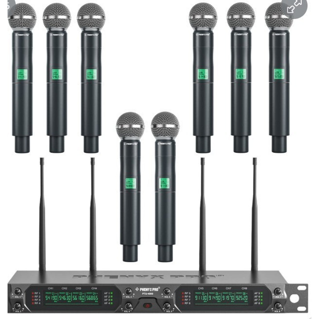 Phenyx Pro Wireless Microphone System (PTU-4000-8H)