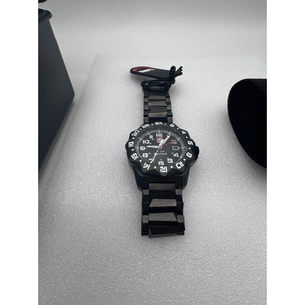 NEW Luminox F-117 Nighthawk GMT Gunmetal Divers Quartz Men's Watch XA.6422