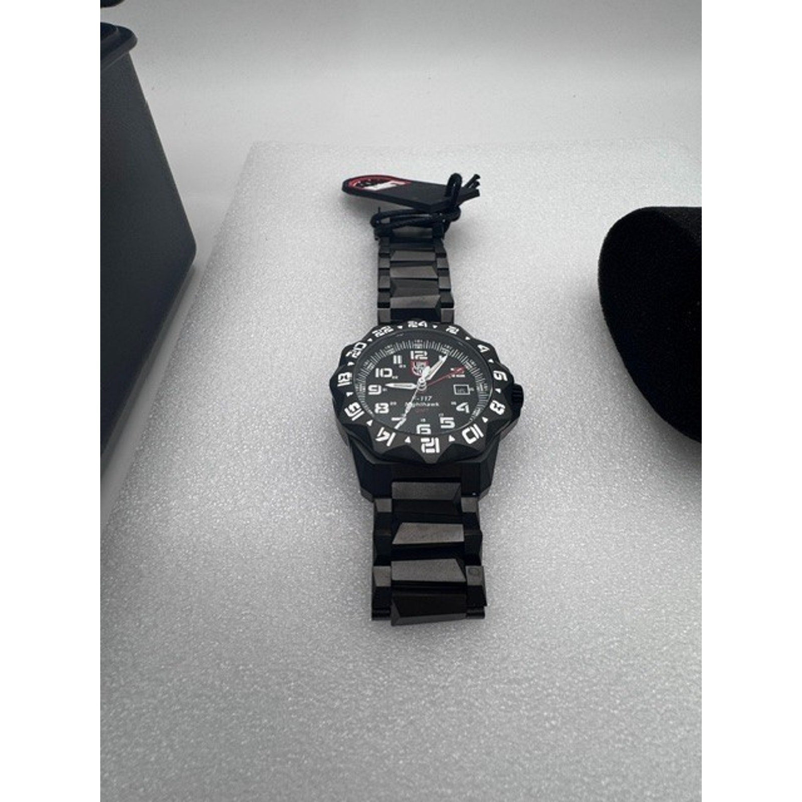 NEW Luminox F-117 Nighthawk GMT Gunmetal Divers Quartz Men's Watch XA.6422
