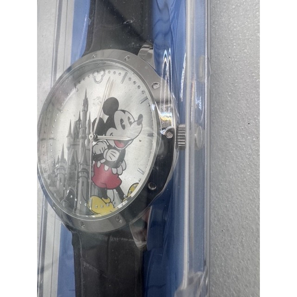Disney Walt Disney World Limited Release Mickey Mouse Castle Watch Black Leather