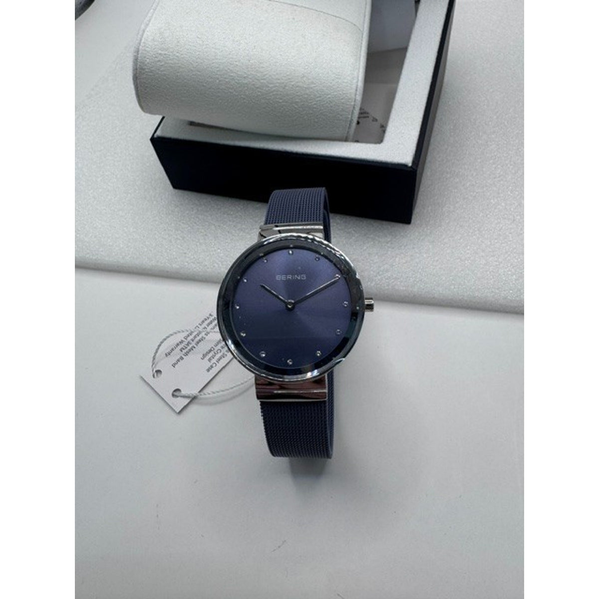Bering Women's Watch Classic 10131-909 Lavender Dial Mesh Stainless Steel MSRP $199