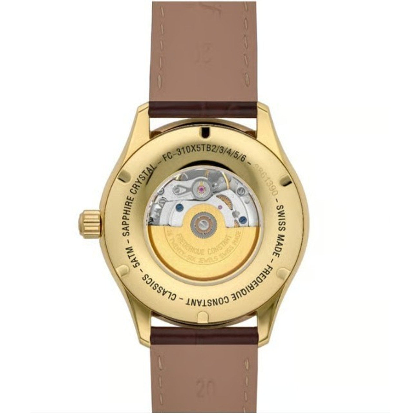 Frederique Constant FC-310MS5B5 Gold Heart Beat Automatic Mens Watch