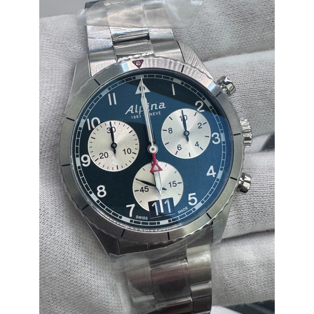 Alpina Startimer Pilot Chronograph AL-372WB4S26B Swiss Made Unworn Box