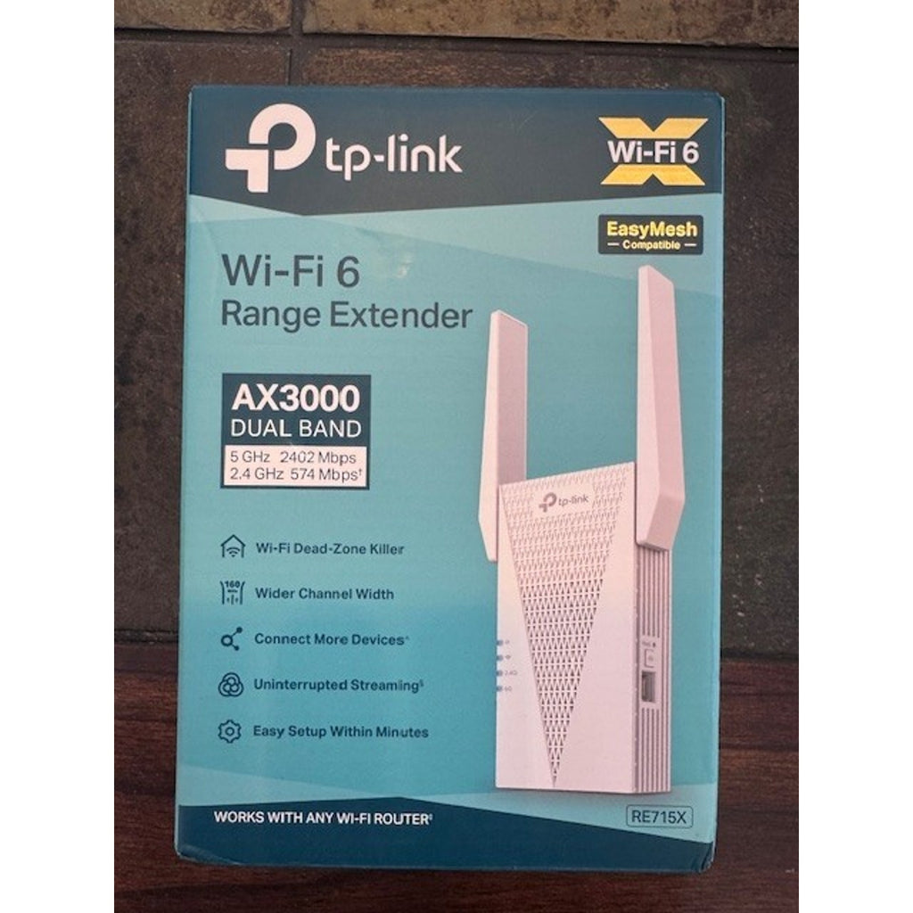 NEW TP-Link AX3000 WiFi 6 Range Extender RE715X Easy Mesh Dual Band