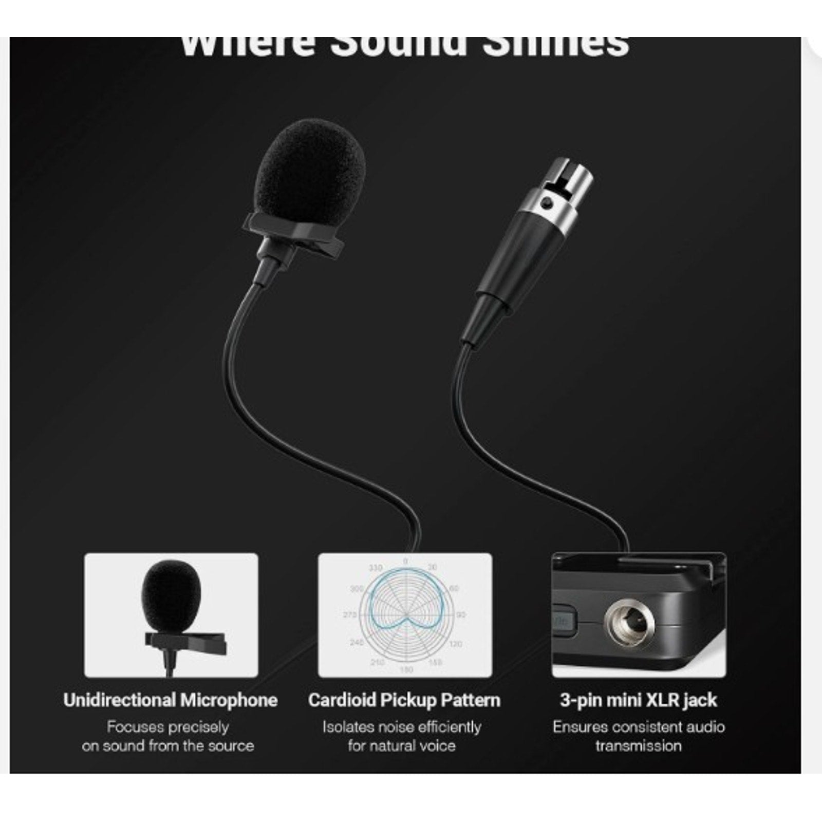 Phenyx Pro 4-Channel Wireless Microphone System, UHF Auto Scan PTU-7000-4B