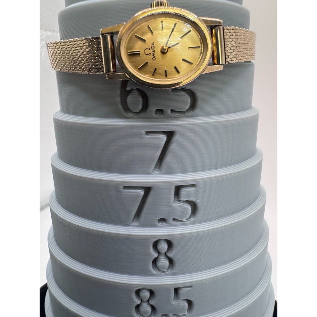 OMEGA Women's Vintage Oval Manual Mechanical Champagne Dial Gold Mesh Bracelet