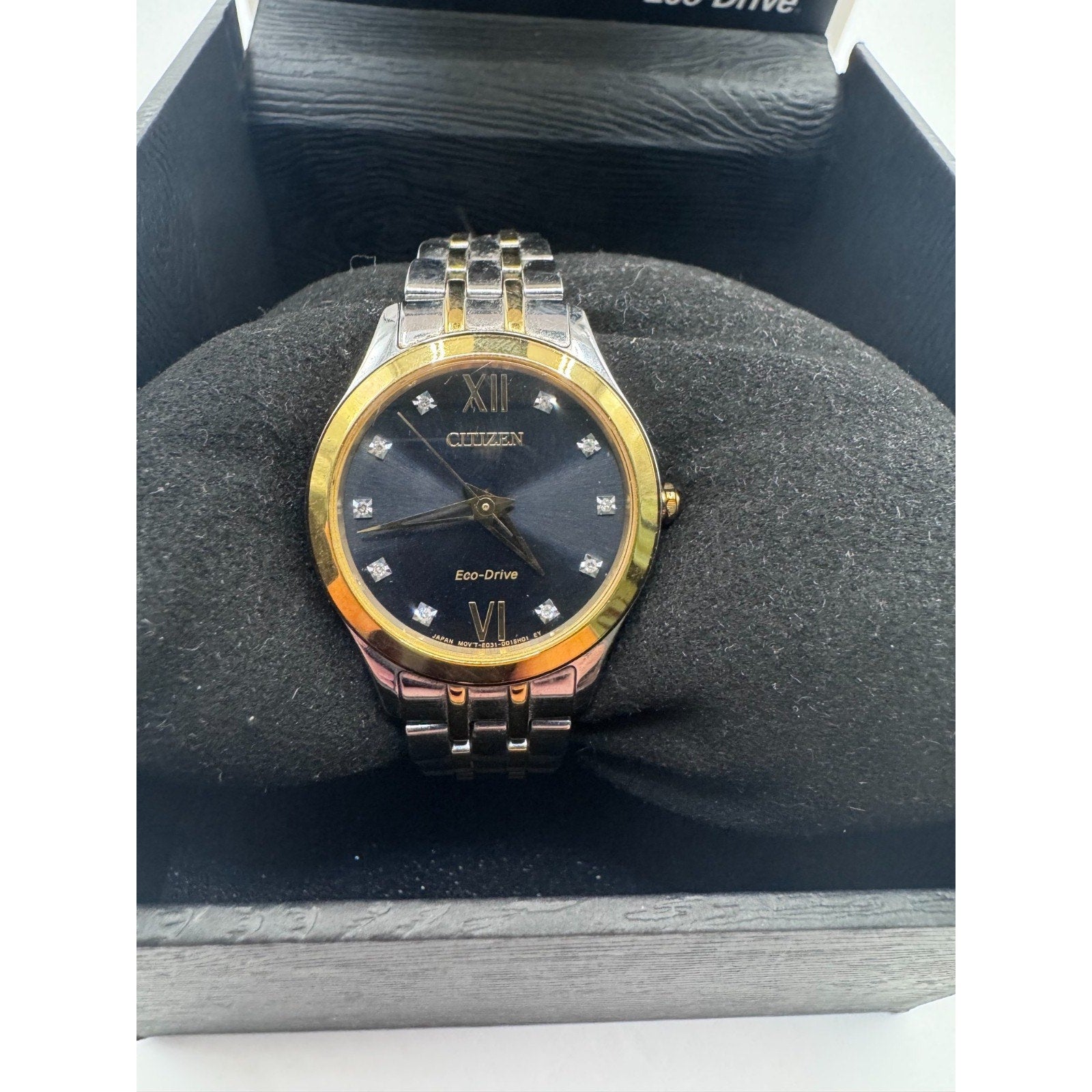 Citizen Ladies Silhouette Two-Tone Diamond Eco-Drive Watch EM1014-50A