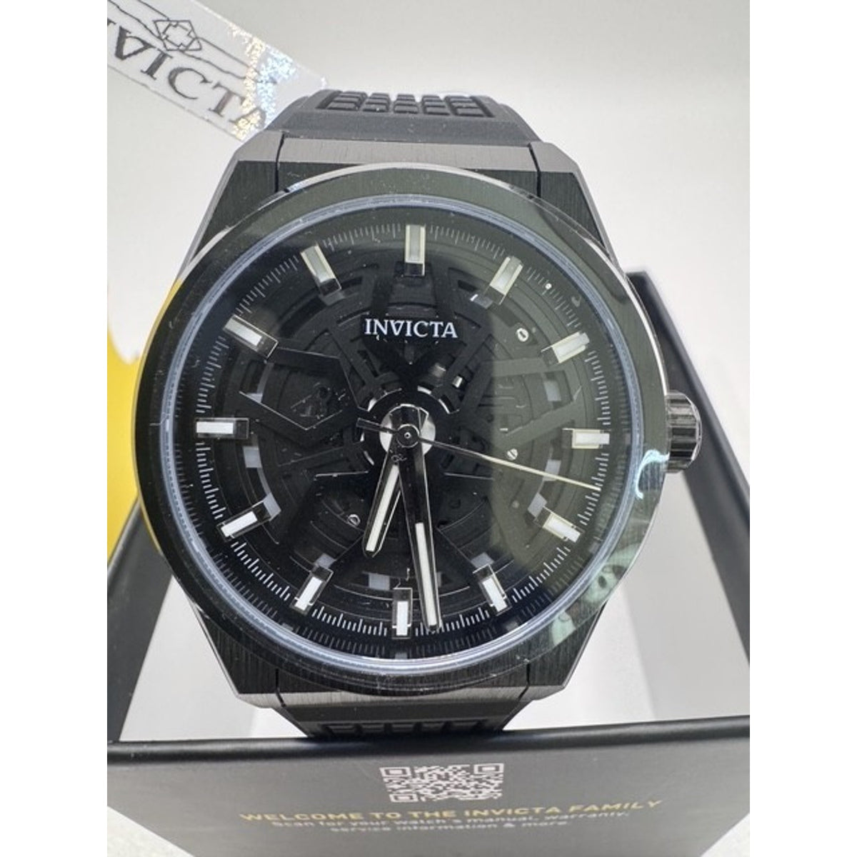 Invicta Speedway Rim Men's Watch - 46mm 70057 Black W/Black Silicone Band New