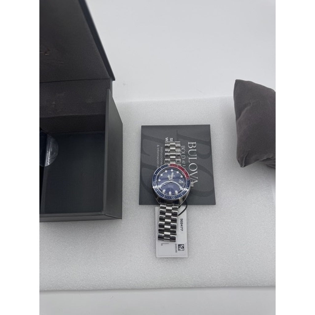 Bulova Oceanographer Blue Dial Stainless Men's Automatic Watch 41mm 96B477