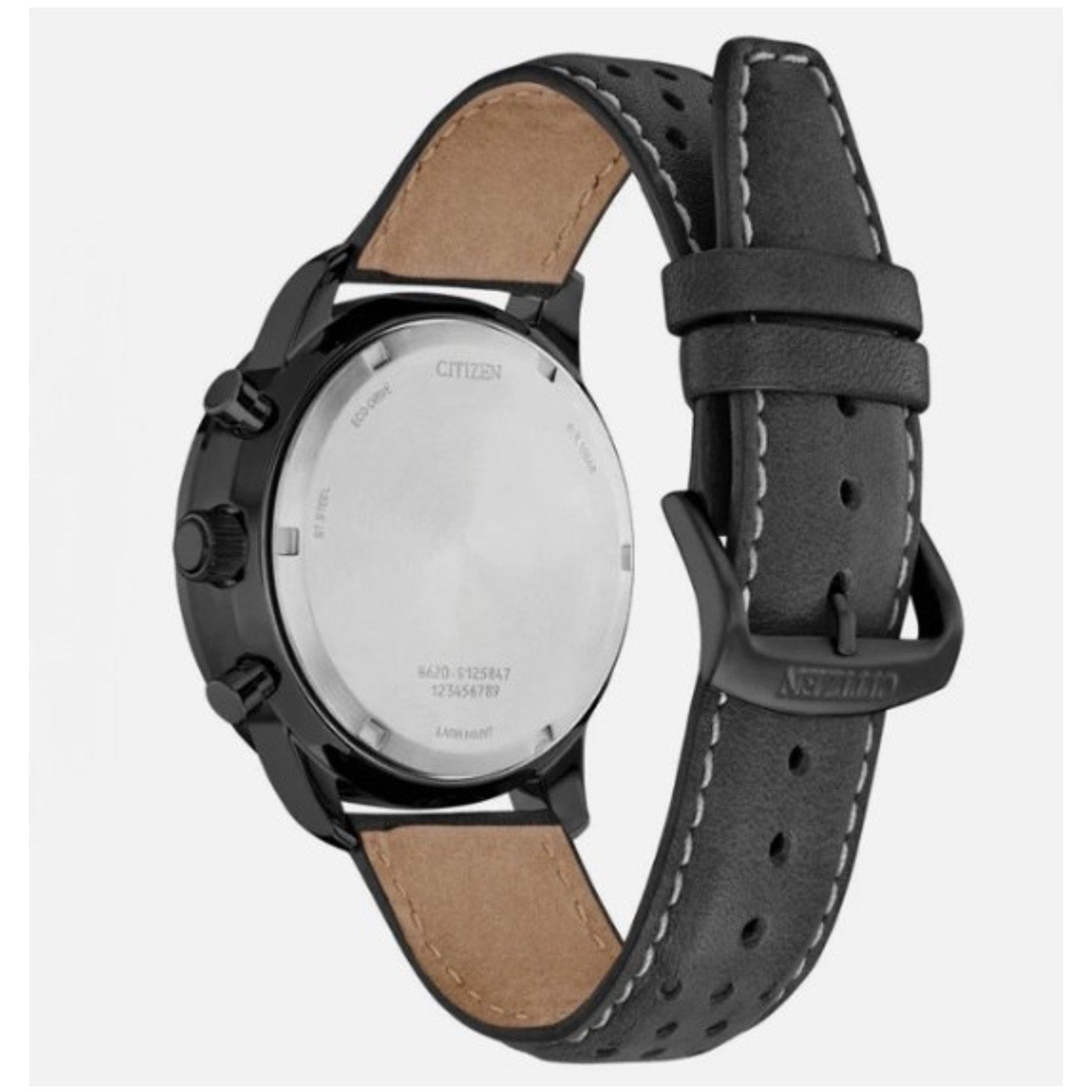 Citizen Eco-Drive Sport Casual Black Gray Mens 44mm Chronograph Watch CA4505-04E