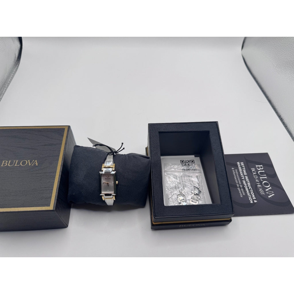 NEW Bulova Classic 98P229 Women's 18x26mm Diamond Two-Tone S/Steel Quartz Watch