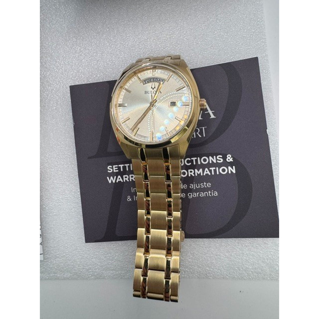 Bulova Surveyor 97C115 Gold Stainless Steel Mens Classic Presidential 40mm Watch