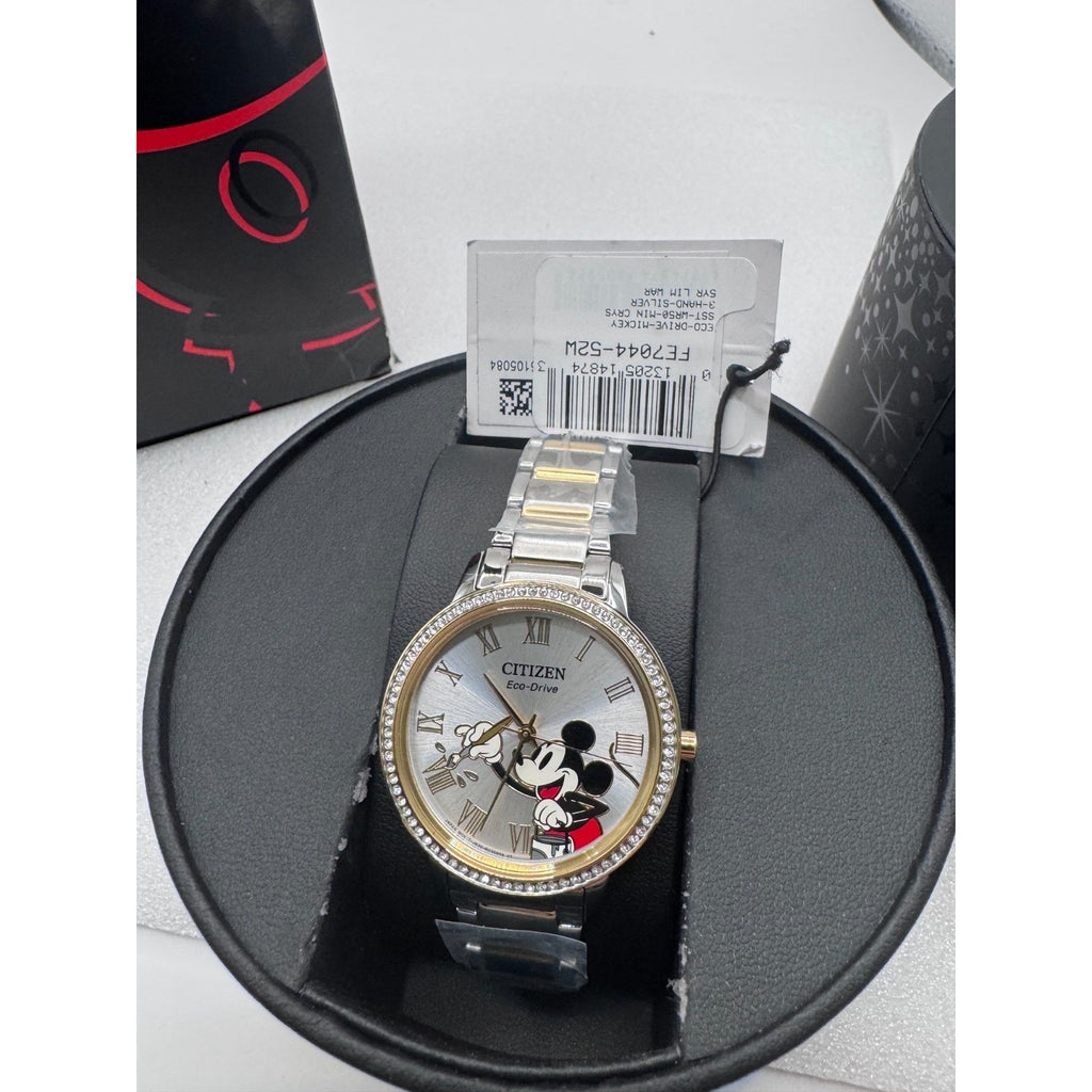 DISNEY Mickey Mouse Ladies' Watch CITIZEN Eco-Drive FE7044-52W New in Box