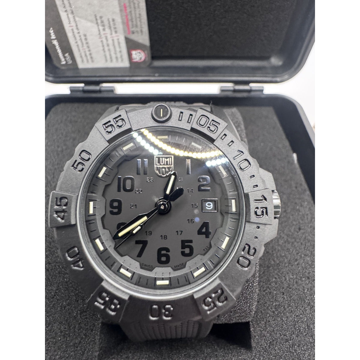 LUMINOX Men Analog Quartz Casual Watch Sport Military Dress Black Dial Waterproo