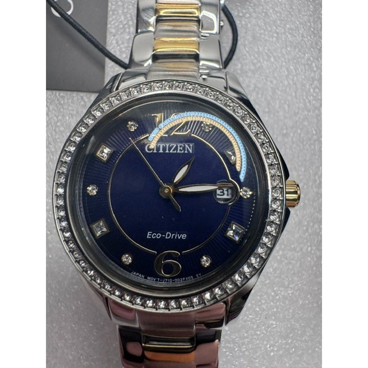 Citizen FE1146-71L Eco-Drive Two-Tone Crystal Diamond Ladies Watch 29mm