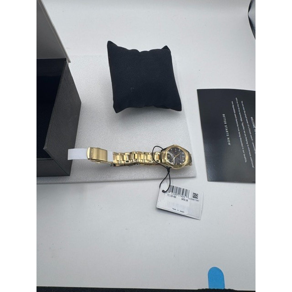 Citizen EcoDrive Ladies Dress Classic Gold Stainless Brown Dial Watch FE1138-88X