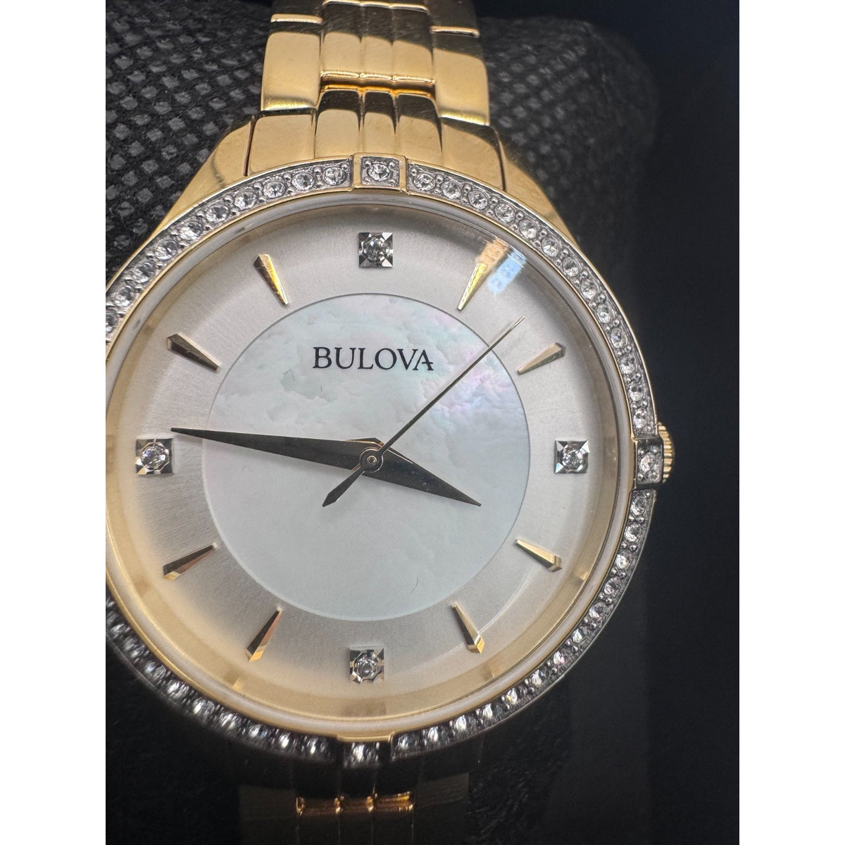 Bulova Women's Quartz Gold-Tone Watch 32mm 98L274 $365 MSRP
