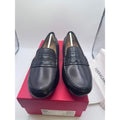 Salvatore Ferragamo Iside Driver Loafer Black Biscotto Calf Women's 8 C Medium