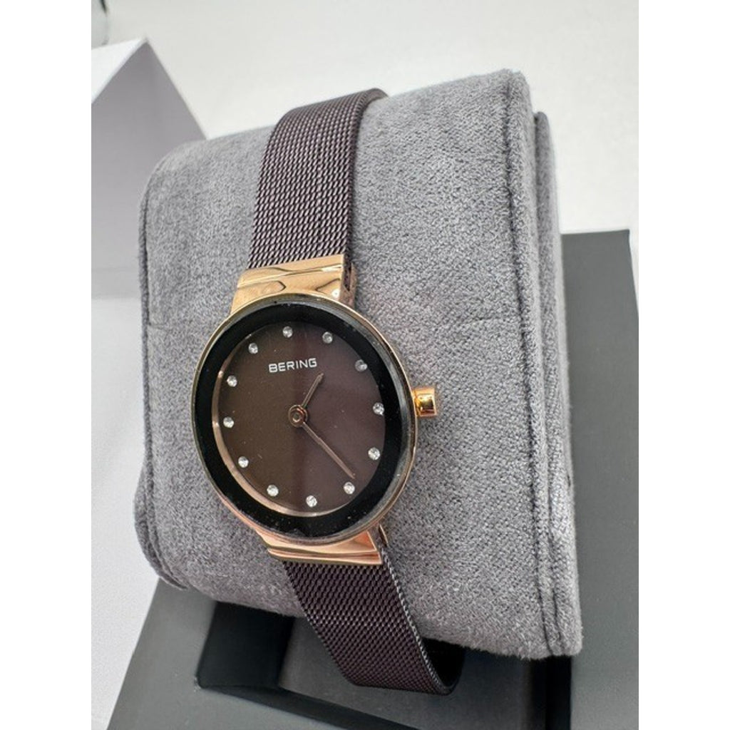 Bering Classic 10124-265 Brown MOP Dial Rose Gold Tone Bracelet Women’s Watch