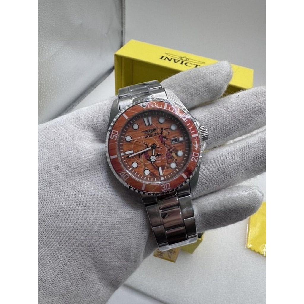 invicta pro diver visions Basketball 43mm quartz 100m orange dial ss 51057