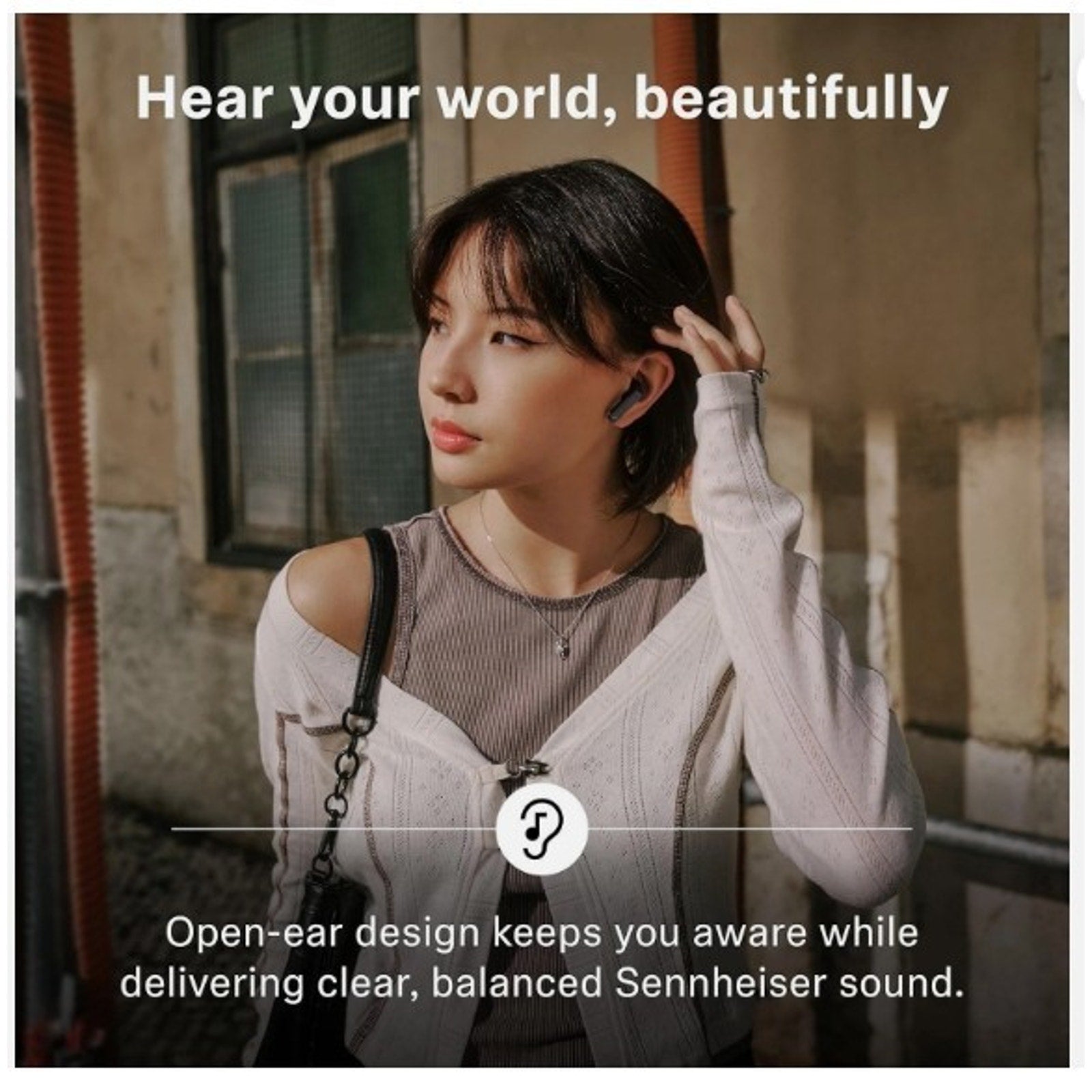 Sennheiser ACCENTUM Wireless Earbuds IPX4 28 Hours Battery - Black