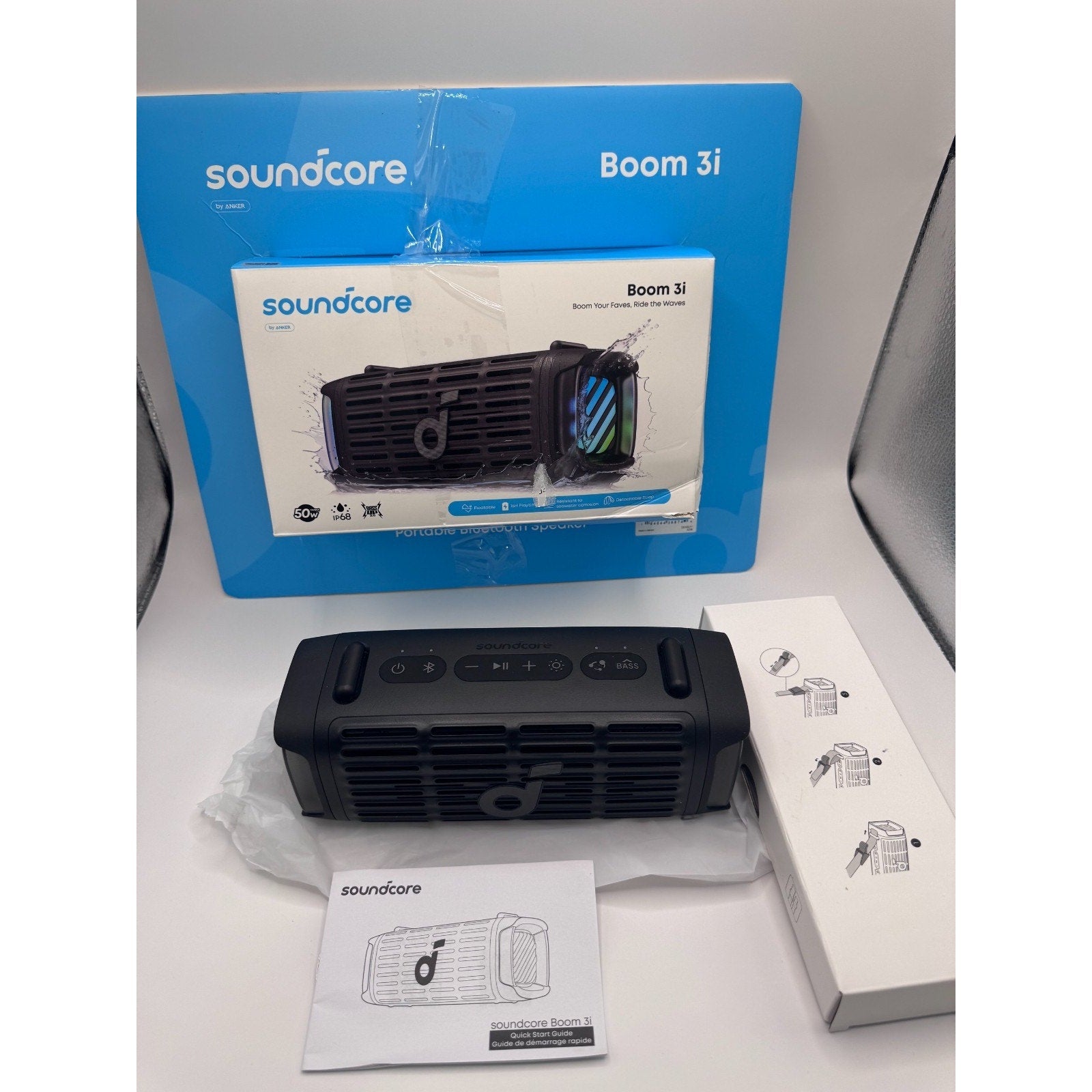 Soundcore Boom 3i by Anker,Compact Outdoor Speaker,IP68 Waterproof,Bluetooth