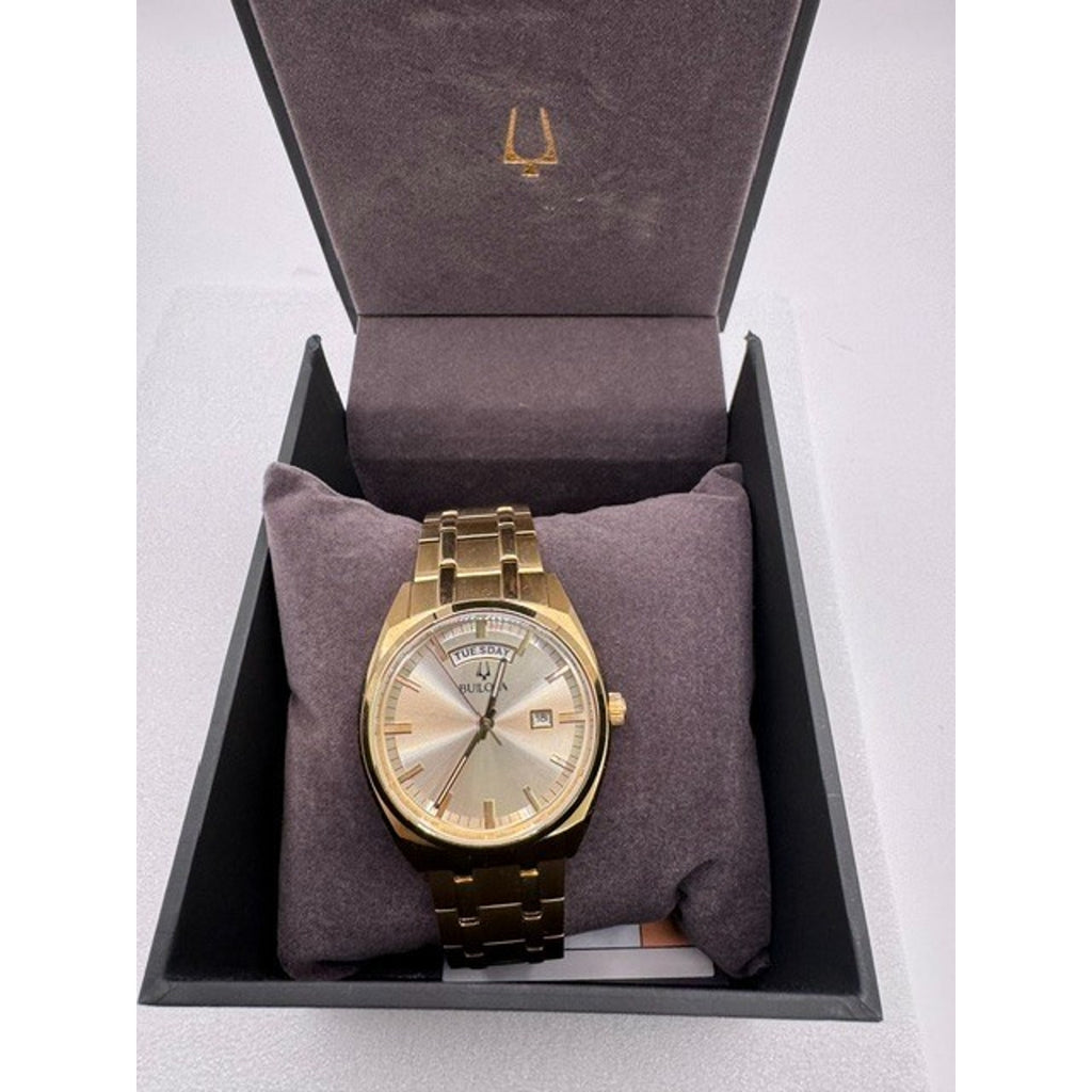 1 Bulova Surveyor 97C115 Gold Stainless Steel Mens Presidential 40mm Watch