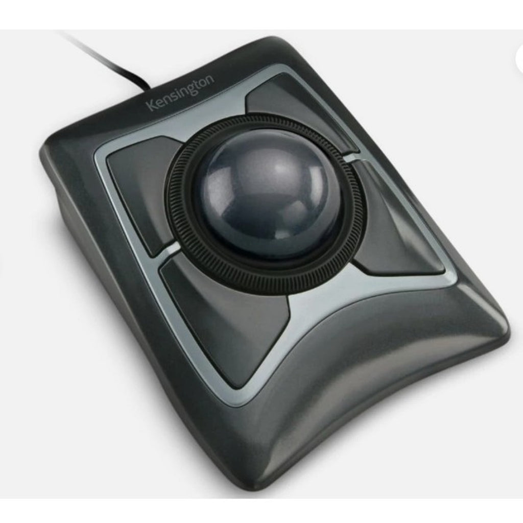 Kensington Expert Trackball Mouse (K64325), Black Silver, 5"W X 5-3/4"D X 2-1/2"