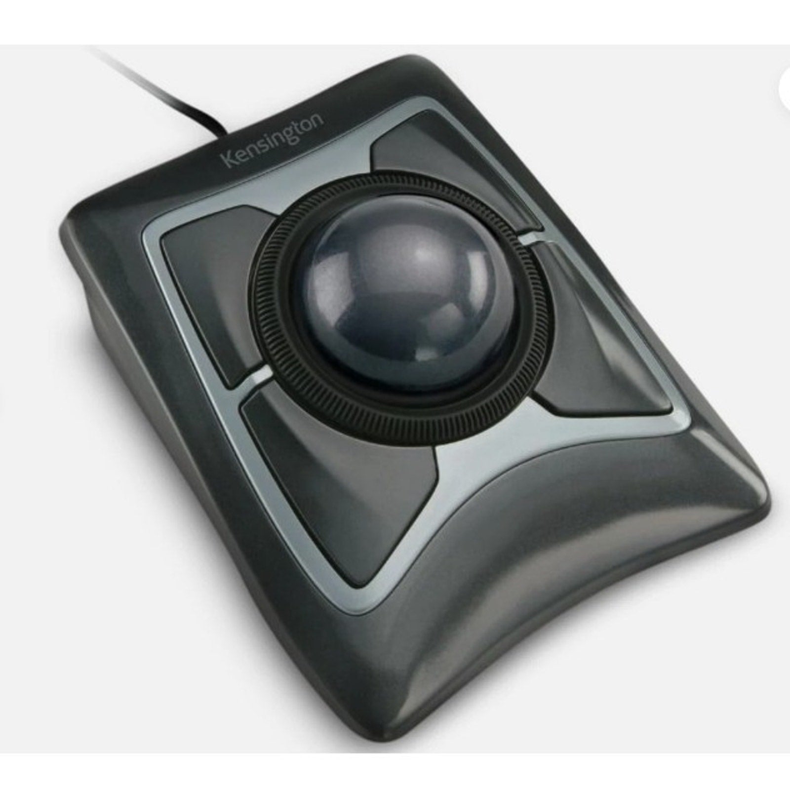 Kensington Expert Trackball Mouse (K64325), Black Silver, 5"W X 5-3/4"D X 2-1/2"