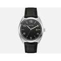 Bulova Men's Classic Date Indicator Quartz Black Leather Watch 42MM 96B453 NEW